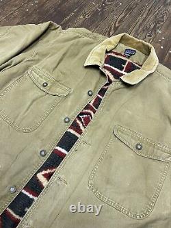Manteau de travail Patagonia Nuevo Range Coat Barn Jacket Work Wear des années 1990 Synchilla Aztec Rare VTG