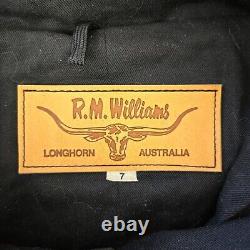 Manteau duster en toile huilée vintage rare RM Williams Longhorn Australia XL +