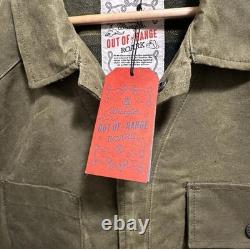 Manteau en coton ciré Roark X Wrangler Out of Range, vert Maverick, grande taille, RARE