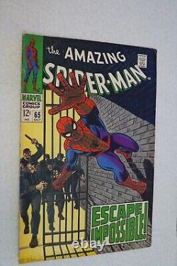 Marvel Comics Spiderman Numéro #65 Octobre 1968 'Évasion Impossible 7 8.5 gamme