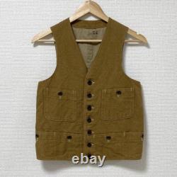 Mister Freedom x SUGAR CANE Gilet 12,5 oz Marron Taille 34
