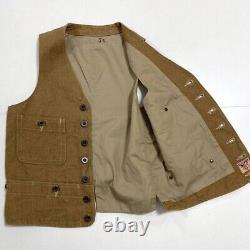Mister Freedom x SUGAR CANE Gilet 12,5 oz Marron Taille 34
