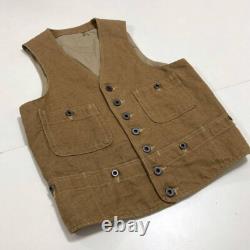 Mister Freedom x SUGAR CANE Gilet 12,5 oz Marron Taille 34