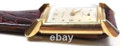 Montre-bracelet Bulova pour homme rétro des années 1940 en or jaune 14 carats, 21 rubis, 7AK, avec cornes fantaisie