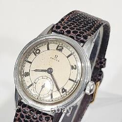 Montre militaire pour hommes Omega vintage WWII Cal. R17.8 des années 1940 Réf 2144 révisée