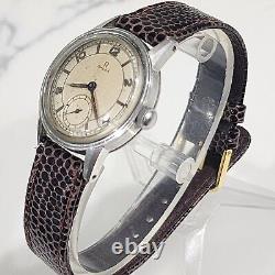Montre militaire pour hommes Omega vintage WWII Cal. R17.8 des années 1940 Réf 2144 révisée