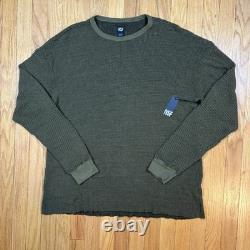 NWT 150 $ NSF Homme Grand Haut Pull à Manches Longues Thermique Slim de la Gamme Verte
