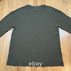 NWT 150 $ NSF Homme Grand Haut Pull à Manches Longues Thermique Slim de la Gamme Verte