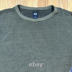 NWT 150 $ NSF Homme Grand Haut Pull à Manches Longues Thermique Slim de la Gamme Verte