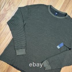 NWT 150 $ NSF Homme Grand Haut Pull à Manches Longues Thermique Slim de la Gamme Verte