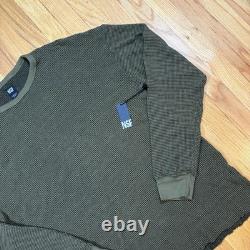 NWT 150 $ NSF Homme Grand Haut Pull à Manches Longues Thermique Slim de la Gamme Verte