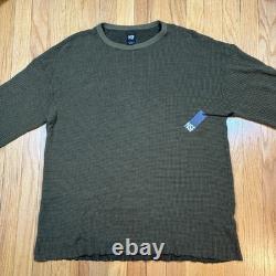 NWT 150 $ NSF Homme Grand Haut Pull à Manches Longues Thermique Slim de la Gamme Verte