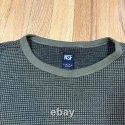 NWT 150 $ NSF Homme Grand Haut Pull à Manches Longues Thermique Slim de la Gamme Verte