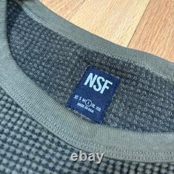 NWT 150 $ NSF Homme Grand Haut Pull à Manches Longues Thermique Slim de la Gamme Verte