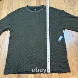 NWT 150 $ NSF Homme Grand Haut Pull à Manches Longues Thermique Slim de la Gamme Verte