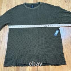 NWT 150 $ NSF Homme Grand Haut Pull à Manches Longues Thermique Slim de la Gamme Verte