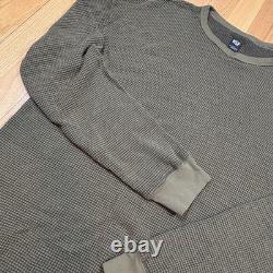 NWT 150 $ NSF Homme Grand Haut Pull à Manches Longues Thermique Slim de la Gamme Verte