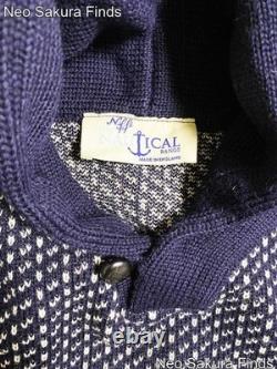 Niffi LE PULL MARIN HOMME EN MAILLE À MOTIF OISEAU DE MER, BLEU MARINE, FABRIQUÉ AU ROYAUME-UNI, S