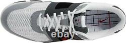 Nike Golf Air Range Wp Chaussures De Golf Blanc/rouge/grey 418541-161 Taille Homme 9.5 Nouveau