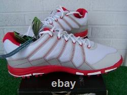 Nike Golf Air Range Wp II États-unis Taille 11 Blanc Moyen & Rouge Chaussures De Golf Spikeless Nouveau