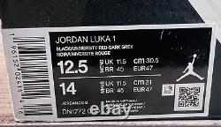 Nike Jordan Luka 1 Bred Long Range Dn1772-060 Taille 12.5 Neuf dans la boîte Sans Couvercle