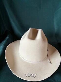 Nouveau Chapeau de Cowboy Stetson 4x Beaver de la Gamme Vintage en Tan Clair/Crème Taille 7 1/8