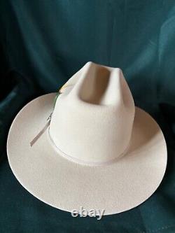 Nouveau Chapeau de Cowboy Stetson 4x Beaver de la Gamme Vintage en Tan Clair/Crème Taille 7 1/8