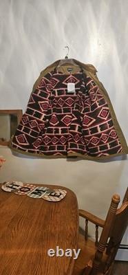 Nouveau Manteau RARE Vintage Patagonia Taille L Nouveau Gamme Aztec Sherpa Ligne Toile