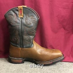 Nouvelles bottes western Rocky 8656 marron et bleu marine à long col pour homme, taille 11 large