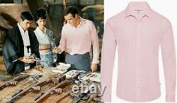 Orlebar Brown 007 Chemise XXL James Bond Gamme Rose Coton Rose Mens Nouveau