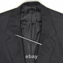 Oxxford Vêtements Hommes Sport Coat 46r Solid Black Laine Veste En Soie Blazer Gamme 6