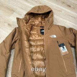 Parka en duvet The North Face MTN Range Utility Brown pour homme taille petite coupe décontractée