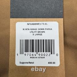 Parka en duvet The North Face Mountain Range pour homme taille XL - NF0A88WE173 marron