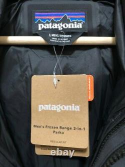 Patagonia Men’s Frozen Range 3-en-1 Parka Black Large Flambant Neuf Avec Tags $799