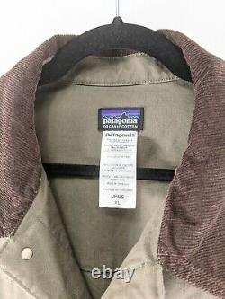 Patagonia Nuevo Range Cotton Duck Jacket Gris Brun Taille XL Corduroy Collar