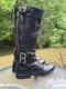 Paul Smith Gamme Hommes Uniquement Bottes De Cheval En Cuir Noir 37,5 FabriquÉes En Italie