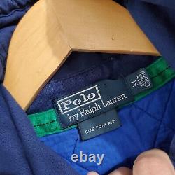 Pull à col rond Ralph Lauren Polo des années 90 avec chef indien pour homme, taille moyenne, gamme Clark