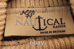 Pull en laine sous-marin Niffi vintage de la gamme nautique SMALL épais et chaud