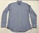 Ralph Lauren Purple Label Italie Chemise &agrave; Carreaux Pied-de-poule Bleus En Coton Et Lin Pour Homme 15,5