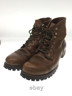 Red Wing Dentelle Haut Bottes Fer Gamme 27cm Cuir Brun 43j06