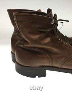 Red Wing Dentelle Haut Bottes Fer Gamme 27cm Cuir Brun 43j06