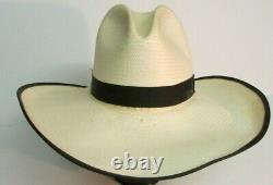 Resistol Gus Open Range Texas Cowboy Hat Taille 7 1/4 Straw Sass Movie Prop House
