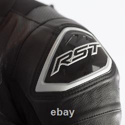 Rst Race Department V4 1pc Kangaroo Leather Race Suit -ce Approuvé- Noir/noir