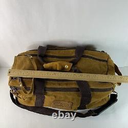 Sac de tir vintage Pro Shooter Range 15 x 7 x 8 Jaune en suède avec poignées et bandoulière