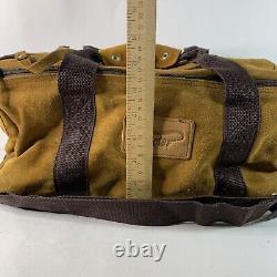 Sac de tir vintage Pro Shooter Range 15 x 7 x 8 Jaune en suède avec poignées et bandoulière