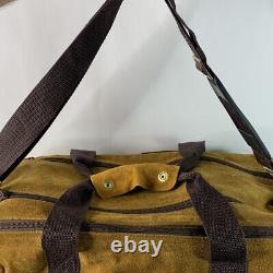 Sac de tir vintage Pro Shooter Range 15 x 7 x 8 Jaune en suède avec poignées et bandoulière