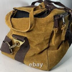 Sac de tir vintage Pro Shooter Range 15 x 7 x 8 Jaune en suède avec poignées et bandoulière