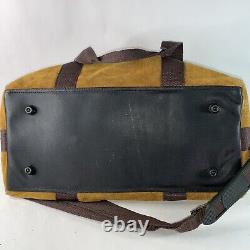 Sac de tir vintage Pro Shooter Range 15 x 7 x 8 Jaune en suède avec poignées et bandoulière