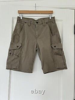 Shorts de travail et de loisirs Cargo Carhartt pour hommes, taille 32, lot de 2 brun, beige avec logo robuste