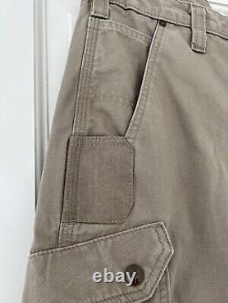 Shorts de travail et de loisirs Cargo Carhartt pour hommes, taille 32, lot de 2 brun, beige avec logo robuste